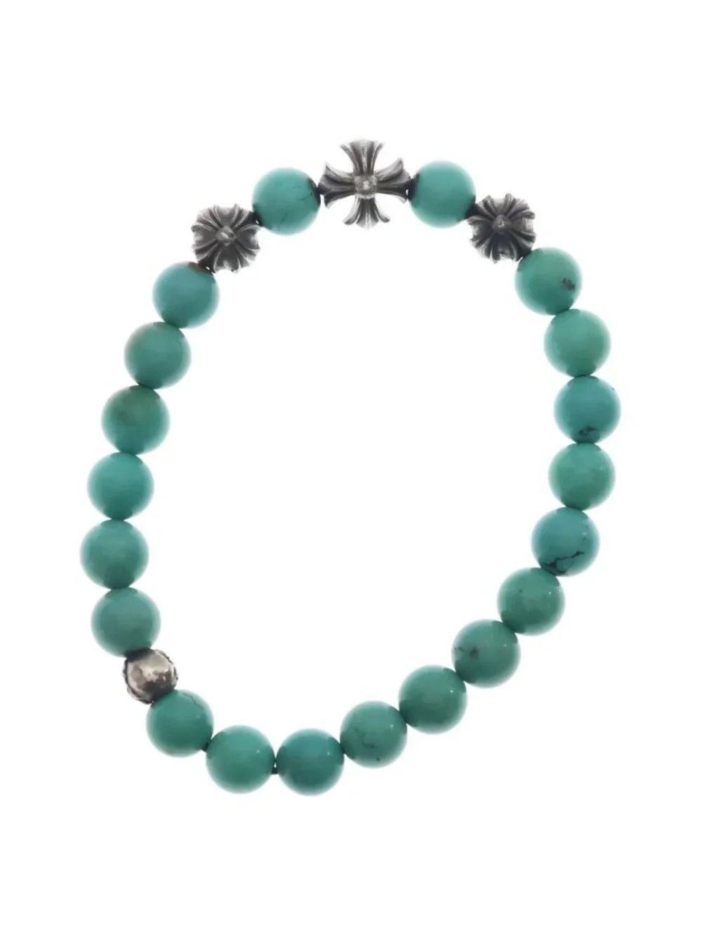 Chrome Hearts 8 Bead Bracelet Turquoise Blue